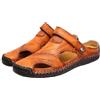 Generisch Zoccoli da uomo in pelle chiusa, 2025, pantofole estive da spiaggia, sandali da giardino con plantare in morbido, comodo, traspirante, da giardino, Z1 Gold, 43 EU