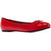 Andrés Machado - Ballerine Piatte da Donna con Tacco Largo e Fiocco Decorativo - TG104 - Ballerine - Rosso Lucido, EU 46