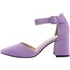 Rio Fiore Scarpe con Tacco, 7 cm Tacco Largo, Décolleté Donna, Nero/Beige/Fucsia/Viola/Rosso/Bordo/Blu/Bianсhe/Verde/Grigie/Vernice, Tessile/Similpelle, Cinturino alla Caviglia, H1877-A0142