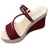 WZMYDBD Sandali Con Tacco Sandalo Donna Tacco Estive Alta Leggere Comode Eleganti Aperta Scarpe Cuoio Artificiale Moda Antiscivolo Sandalo Cerimonia Sandals Espadrillas Spiaggia Piscina