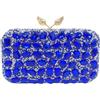 CORIOS Borsetta da Sera con Strass Donna Pochette Piccolo con Catena Elegante Borsa a Tracolla Borsa a Spalla Gorgeous Borse Messenger Ballo Cocktail Cerimonia Festa Clutch Blu