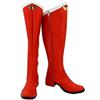 Lixinya Anime Guerriero Rosso Cosplay Scarpe Halloween Carnevale Cosplay Stivali Lunghi Stivali Rosso Donna, Colore: rosso, 39 EU