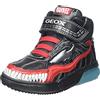 Geox J Grayjay Boy D, Sneakers Bambini e ragazzi, Nero/Rosso (Black/Red), 24 EU