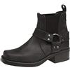 Gringos M486 Stivaletti alla caviglia da uomo, in pelle, in stile motociclista o cowboy, Nero (Black), 42.5