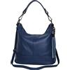 AMBRA Moda AmbraModa GLX09 - Borsa a tracolla da donna in vera pelle