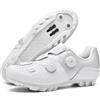 Hixingo Scarpe da Ciclismo MTB per Uomo Donna MTB Compatibili Pedali SPD Traspirante Unisex Scarpe Mountain Bike Ciclismo All'aperto per Bici, 37-47 EU (Bianco,39)