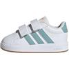 adidas Unisex - Bimbi 0-24 Grand Court 3.0 Infants Shoes, Ftwr White/Mint TON/Lucid Tangerine, 23 EU