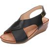 rismart Sandali Donna con Zeppa Basso Tacco Croce di Criss Punta Aperta Scarpe Estive