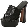 SHbfyFU 14CM/5.51IN Donne di Colore Solido Temperamento personalità Open-Toe Sandali con Zeppa della Piattaforma Scarpe di Corte delle Signore Sexy Pole Dancer Stripper Tacco,Nero,45 EU