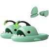 Zureto Angler Fish Shark Slides, Cloud AnglerFish Slides, Sandali originali Shark, Super Soft Glow In The Dark, Matcha Green, 36/37 EU