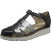 Geox D Darline D - Sandali con Zeppa Donna, Nero (Black/Dk GREYC0005), 36 EU