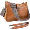 APHISON Borsa a tracolla da donna, media grandezza, borsa a tracolla con tracolla larga, borsa a tracolla in pelle vegana, 2 tracolla, tasca per carte di credito, 03-marrone, Di medie dimensioni