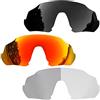 SOODASE Per Oakley Flight Jacket Occhiali da Sole Rosso/Nero/Fotocromismo Lenti di Ricambio Polarizzate
