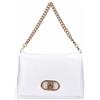 Liu Jo Jeans Borsa a spalla La Puffy con manico a catena rimovibile, tracolla regolabile e logo in metallo sul davanti. off white Taglia Unica