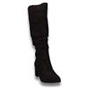 Nero Giardini 9443 Stivali da Donna in camoscio Nero con Cerniera Tacco
