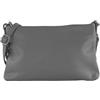 modamoda de T258 Borsa a tracolla da donna in pelle Clutch 25x16x3 cm, fatta a mano in Italia, grafite, m