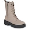 Geox Anfibi Spherica ec7 Stivaletto allacciato donna beige con pratica zip laterale e suola carrarmato, dallo stile grintoso. Beige beige C5004-SPHERICA