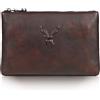 Karoukee Pochette in Pelle Conciata al Vegetale per Uomo, Borsa a Mano Multiuso per Affari, Borsa da Polso di Lusso, Portafoglio Grande, Clutch per Tablet 9.7 Pollici