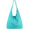 OBC Only-Beautiful-Couture OBC Made IN Italy Borsa a mano da donna in pelle METALLIC Shopper Borsa a tracolla Hobo-Bag Borsa con manici Borsa a sacchetto Argento, ca.: 43x32x17 cm (BxHxT)