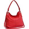 AMBRA Moda Borsa da donna di vera pelle, borsa a spella GL012 (rot)