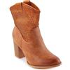 Toocool Stivali Donna Stivaletti Tronchetti Traforati Estivi Tacco Comodo G633 [41,Camel]