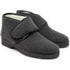 Davema Pantofola Uomo in Tela con Strappo. Art. 1378 (Grigio, Sistema Taglie Calzature EU, Adulto, Uomo, Numero, Larga, 40)