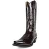 ZARAPLUS Stivali da Cowboy Classici da Uomo, Stivali Country Ricamato Elegante, Stivali Occidentale A Punta A metà Polpaccio,Dark Brown,41 EU