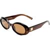 Le Specs. WORK IT! - Occhiali da sole da donna con montatura ovale ad alta protezione UV, Marrone mono polarizzato/cacao, Einheitsgröße
