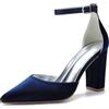 Miyoopark Scarpe da sera da donna con tacco, M637 blu scuro, 38 EU