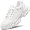 TUMAHE Scarpe da Uomo con Rialzo Lace-Up Comfort Walking Shopping Sneakers Invisibile Altezza Crescente Moda Data Scarpe,5cm White,44 EU