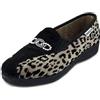 EMANUELA, Scarpe Donna Mocassini Pantofola in Velluto Animalier e Pelle Camoscio Nero, Zeppa Bassa Antiscivolo, 2273 TAGLIA DONNA 39
