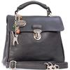 Catwalk Collection Handbags - Borsa a Tracolla con Manico per Donna in Vera Pelle - Borsa a Mano Media - Tracolla Removibile - Pandora