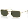Ray-Ban Occhiali da sole unisex Rb3746, Oro/Verde, 56 mm