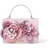 Braccialini Penelope Fiori Borsa a mano in pelle con tracolla removibile e regolabile er chiusura clip. Adorna la pattina di questa fantastica Penelope delle decorazioni floreali tridimensionali