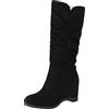 Generisch Stivaletti da donna Autunno Inverno Stile Coreano Camoscio Tacco a zeppa Stivali Alti Non Al Ginocchio Stivali Lunghi Donna Elegante, 01 nero, 38 EU