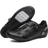 Mateju Scarpe Ciclismo Senza Attacchi Uomo Donna, 36-47 EU Scarpe Ciclismo Senza insenature Nessuna Serratura Antiscivolo Traspiranti per Sportive da Esterno (44,X6 Nero)