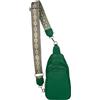 styleBREAKER Zaino Monospalla Donna in Ecopelle | Sling Bag 16x30x11 cm, 2 scomparti con zip, tracolla regolabile e decorata 71-123 cm, design crossbody