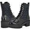 GUESS Watie - Stivali da combattimento da donna, Denim Nero 002, 37 EU