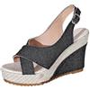 WZMYDBD Sandali Con Tacco Sandalo Donna Tacco Estive Alta Leggere Comode Eleganti Aperta Scarpe Cuoio Artificiale Moda Antiscivolo Sandalo Cerimonia Sandals Espadrillas Spiaggia Piscina