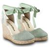 espadrilles, Colin Silk, Scarpe Sandali Zeppa Moda Casual Fashion Pelle (Viper (Verde Chiaro), Sistema Taglie Calzature EU, Adulto, Numero, Media, 37)
