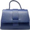 Chicca Borse Borsa a Mano Elegante con Tracolla da Donna in Pelle (Blu Notte)