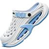 Jeeeun Men's Breathable And Comfortable Summer Clogs, Lightweight Non Slip Casual Shoes for Outdoor Daily Wear (Blue,44)