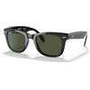 Ray-Ban Occhiali da Sole WAYFARER FOLDING RB 4105, 50/22/140 unisex, Nero/verde