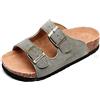 Asifn Sandali Moda Uomo Sughero Ciabatte Tipo Donna Spiaggia Scarpe Sughero Zeppa Unisex Plantare Pantofole Fibbia（Verde,49.5/50 EU,46 Taglia del Marchio
