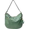 NAJ-OLEARI Borsa a Tracolla in Ecopelle, 30x38x13 cm, con Charm Decorativo e Cerniere Dorate (Verde)