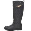 IF Fashion Stivali Stivaletti da Donna Biker Motociclista Traforati Primaverili Estivi con Fibbia LY70-4