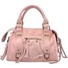 Gave Lux Borsa Donna Vera Pelle Scamosciata 25cm, Prodotto Artigianale Made in Italy, Con Manico, a Spalla o a Tracolla, GLX220609123FBG-ROSA