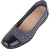Absolute Footwear Scarpe da donna con zeppa casual formale per lavoro scolastico con design a diamante, Marina Militare, 39 EU