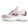 Fila Ragazza Collene Logo Kids Sneaker, White Powder Pink, 30 EU