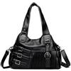 LY&SQ-Handbag Borsa Hobo per Donna, Grande Borsa a Mano, Multitasche Borsa a Tracolla, Borsa in Pelle PU, Borsa Quotidiana per Viaggio e Lavoro(Nero)